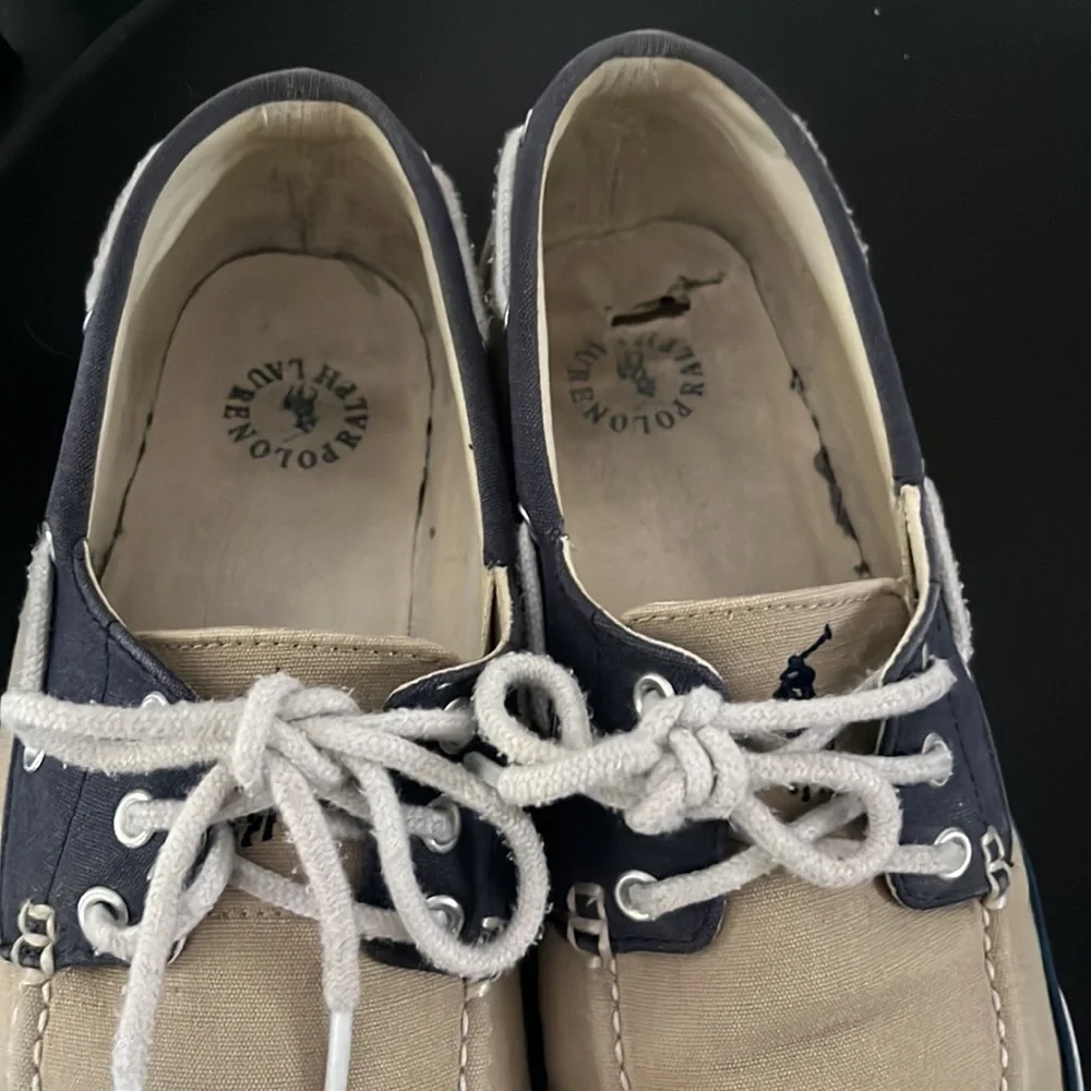 Polo Ralph Lauren Franz mens Boat shoes canvas 8D